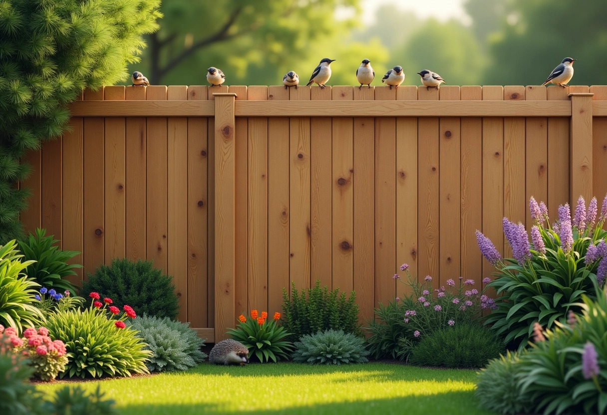 clôture panneau bois biodiversité