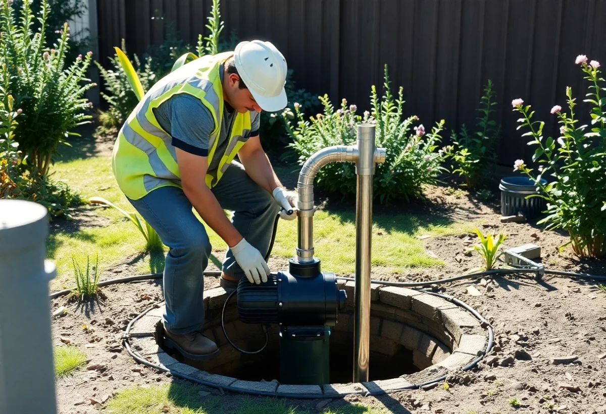 Installation et entretien d'une pompe immergée pour puits